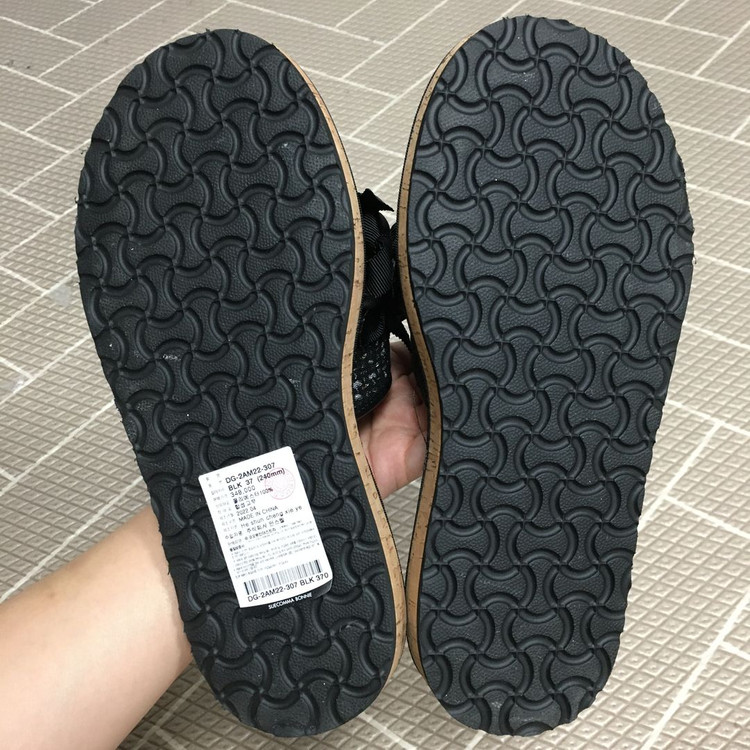 새상품 22 슈콤마보니 리본 슬리퍼 샌들 240--4