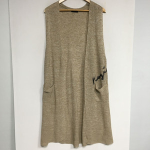 베네통 자수 린넨 롱 베스트 F