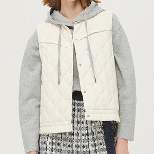 21 SISLEY 시슬리 다이아몬드 구스 패딩 조끼 90