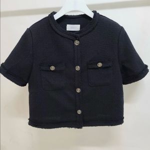 트위드 반팔 자켓