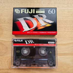카세트 공테이프 녹음테이프 후지 FUJI DR 60분용 (미개봉) 10장