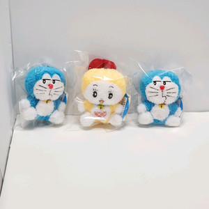 새상품) 삐진 도라에몽, 웃는 도라미 인형 키링_후와후와 마스코트 굿즈