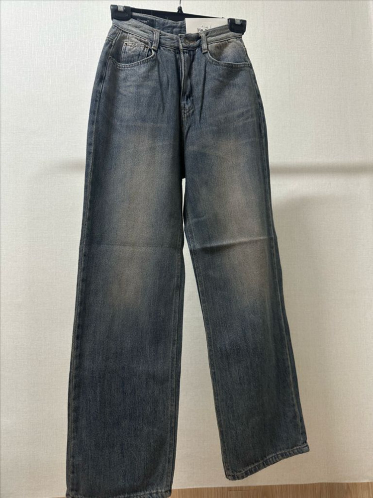 (새상품) 히니크 HENIQUE 턴드 와이드 롱 데님 팬츠--3