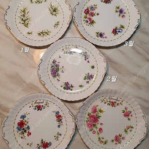 빈티지 영국 로얄알버트 먼슬리귀달이 계절 접시개당값 이미지