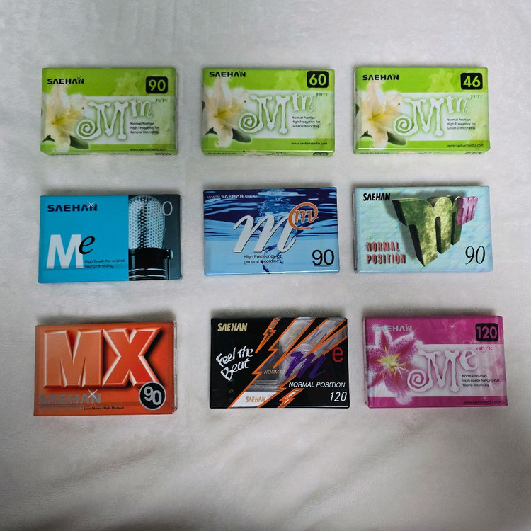 카세트 공테이프 수집용 미개봉 24장 일괄--2