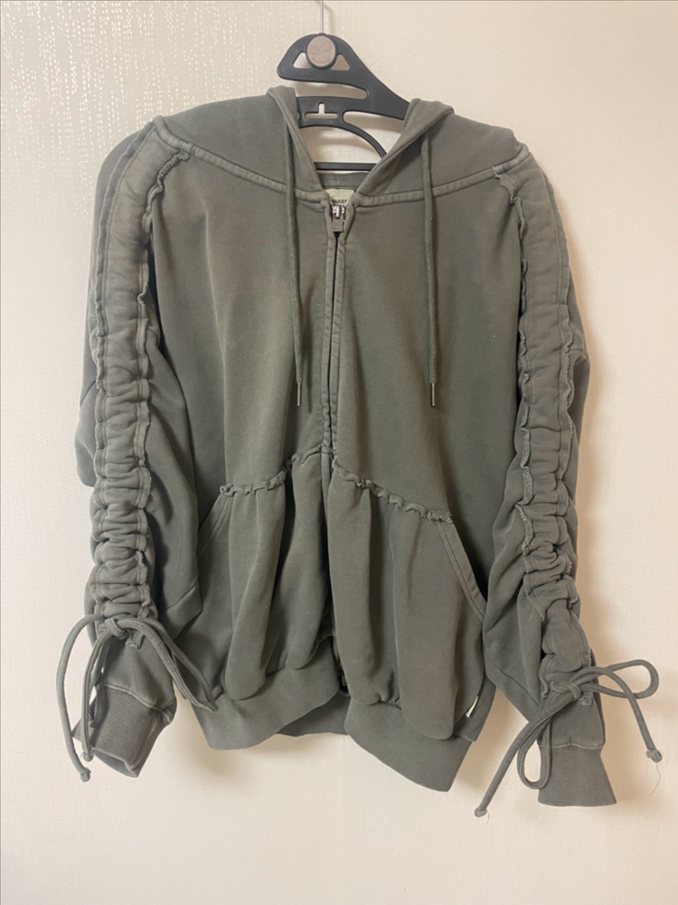 ORDINARY HOLIDAY 카키 셔링 후드 집업 (원가 8만)--9