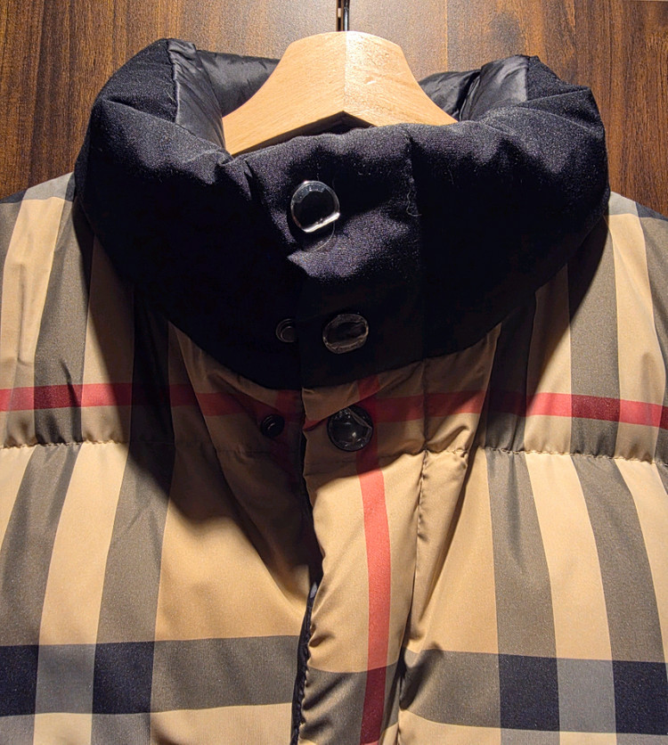 버버리 체크 패딩 아카이브 베이지--6