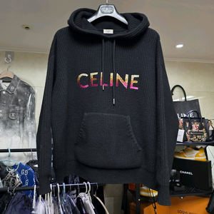 [Xs][실측M~L]셀린느 리브드 니트 후드티