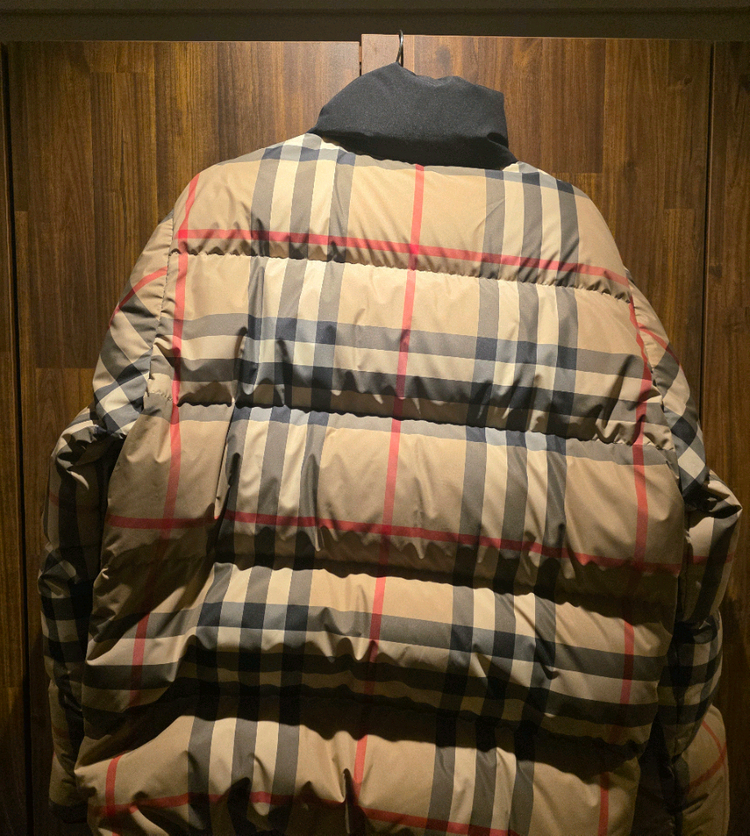 버버리 체크 패딩 아카이브 베이지--7