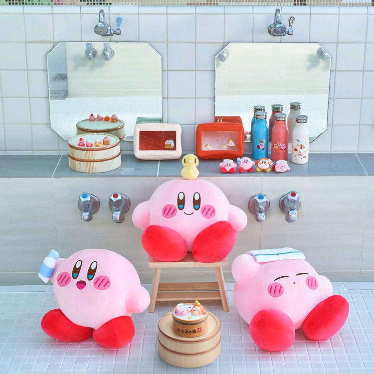닌텐도 별의 커비 푸푸푸 온천 대형 인형--1