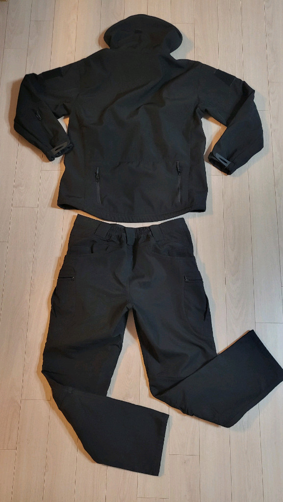 (블랙)100-31.택티컬 소프트쉘 기모 자켓과 바지 상하의 세트--2