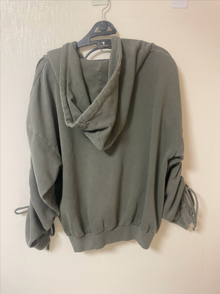 ORDINARY HOLIDAY 카키 셔링 후드 집업 (원가 8만)--3