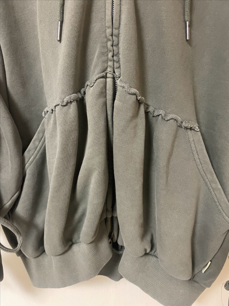 ORDINARY HOLIDAY 카키 셔링 후드 집업 (원가 8만)--6