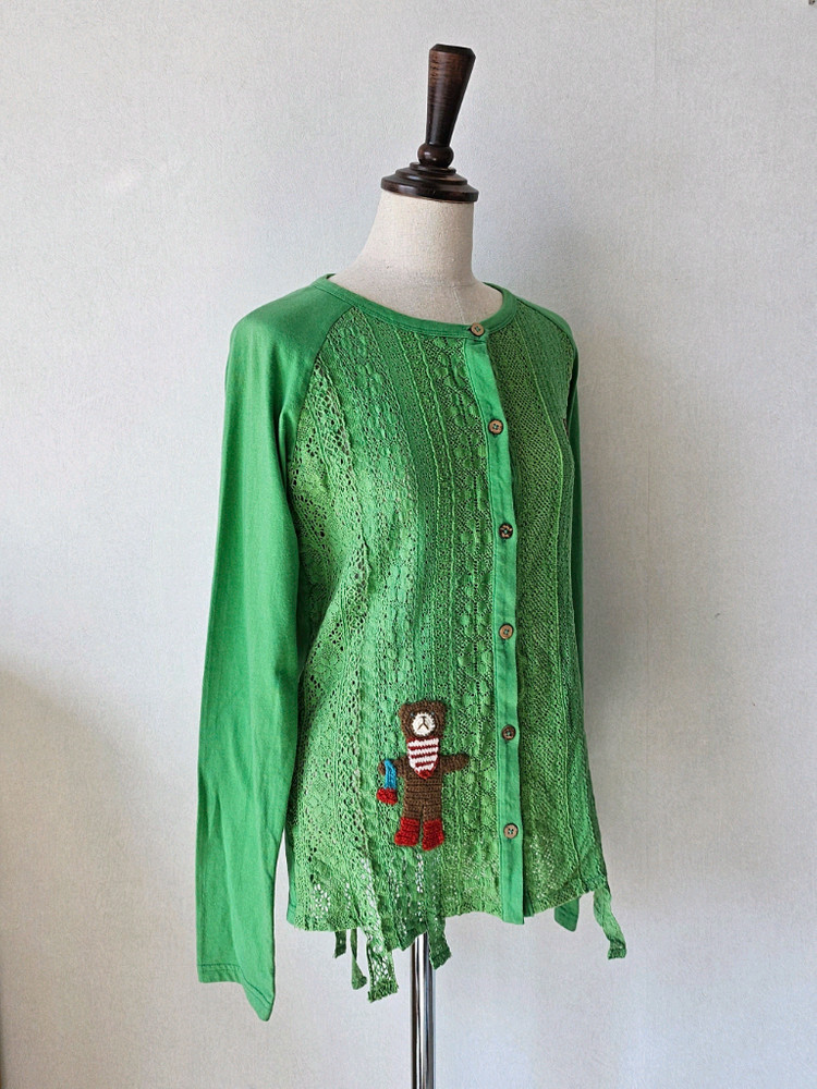 유러피안 빈티지 면레이스 가디건 / 엄마딸 커플룩 이벤트 촬영용의상--3