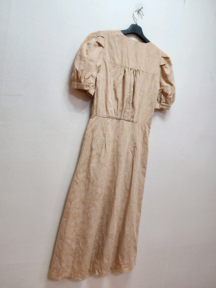 르니나 시아 볼륨 v넥 원피스--1