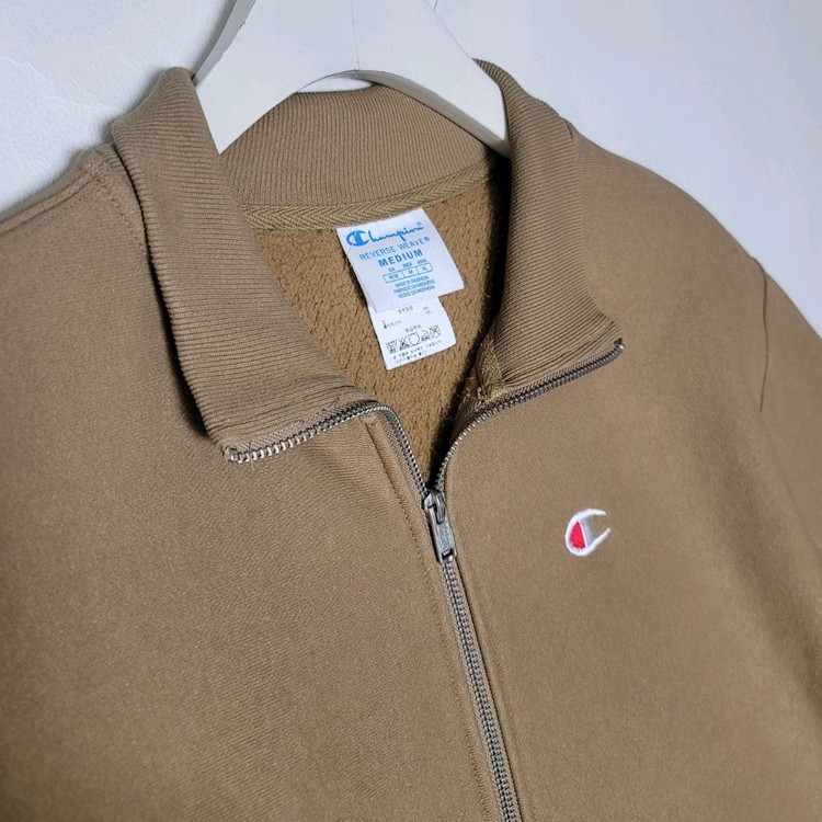 XL 챔피온 리버스위브 스웻 집업 카멜--5