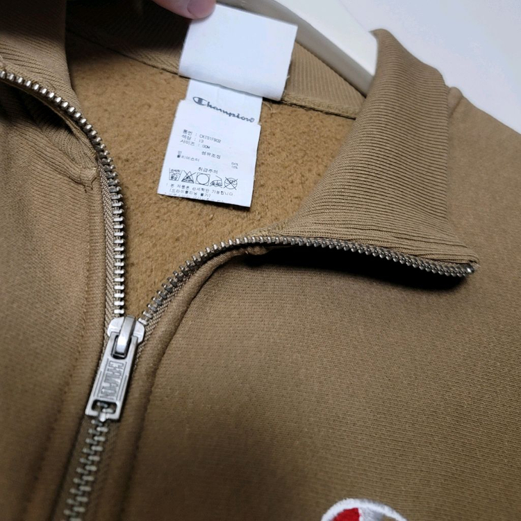 XL 챔피온 리버스위브 스웻 집업 카멜--7