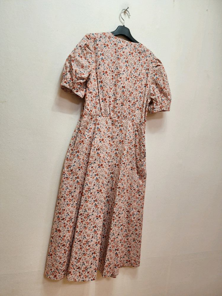 르니나 잔꽃 퍼프 슬리브 원피스--1