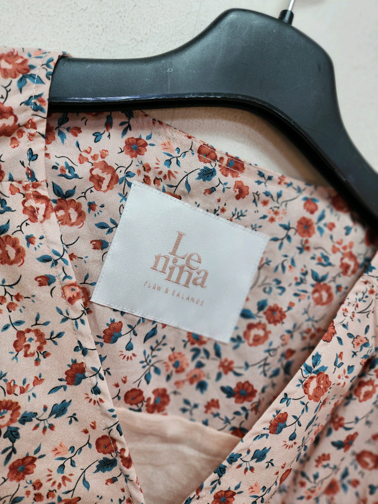 르니나 잔꽃 퍼프 슬리브 원피스--3