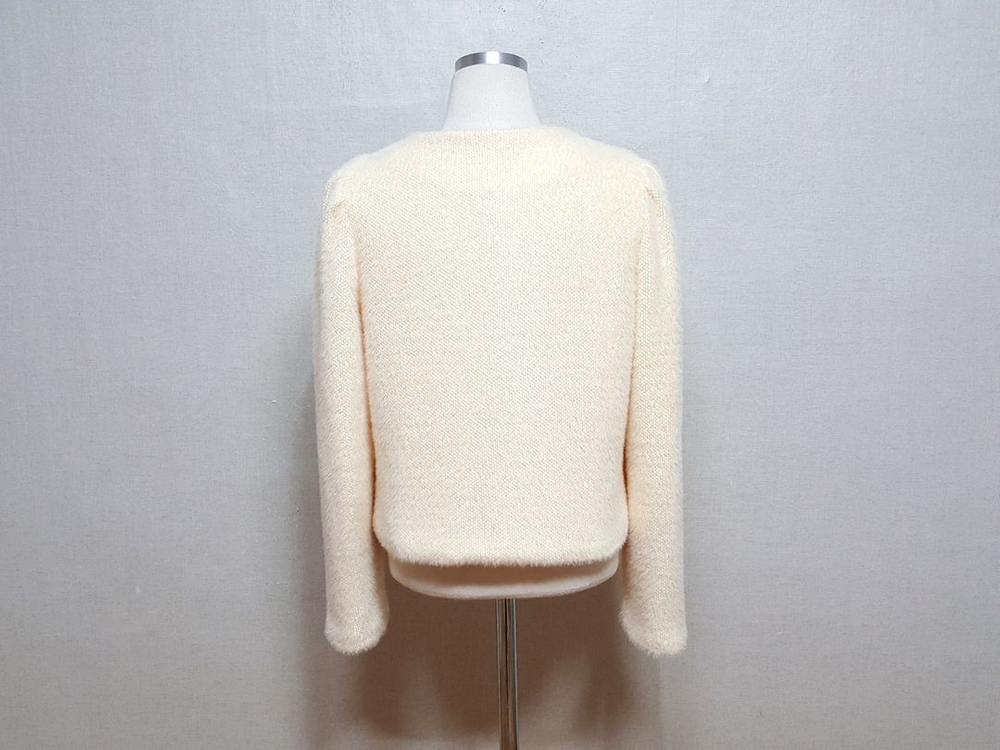 1착)초봄용 페이크 앙고라 니트 숏 여성자켓 55-66--1