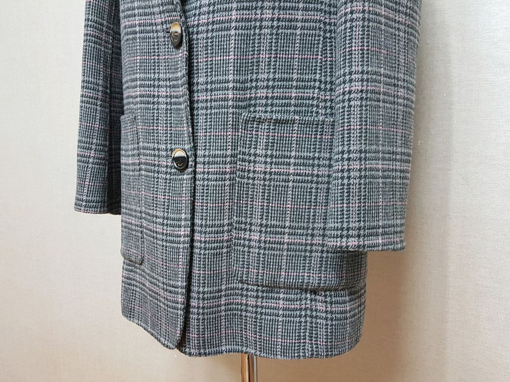 초봄용)지컷 핸드메이드 울 박시 여성자켓 55-66 상태우수--3