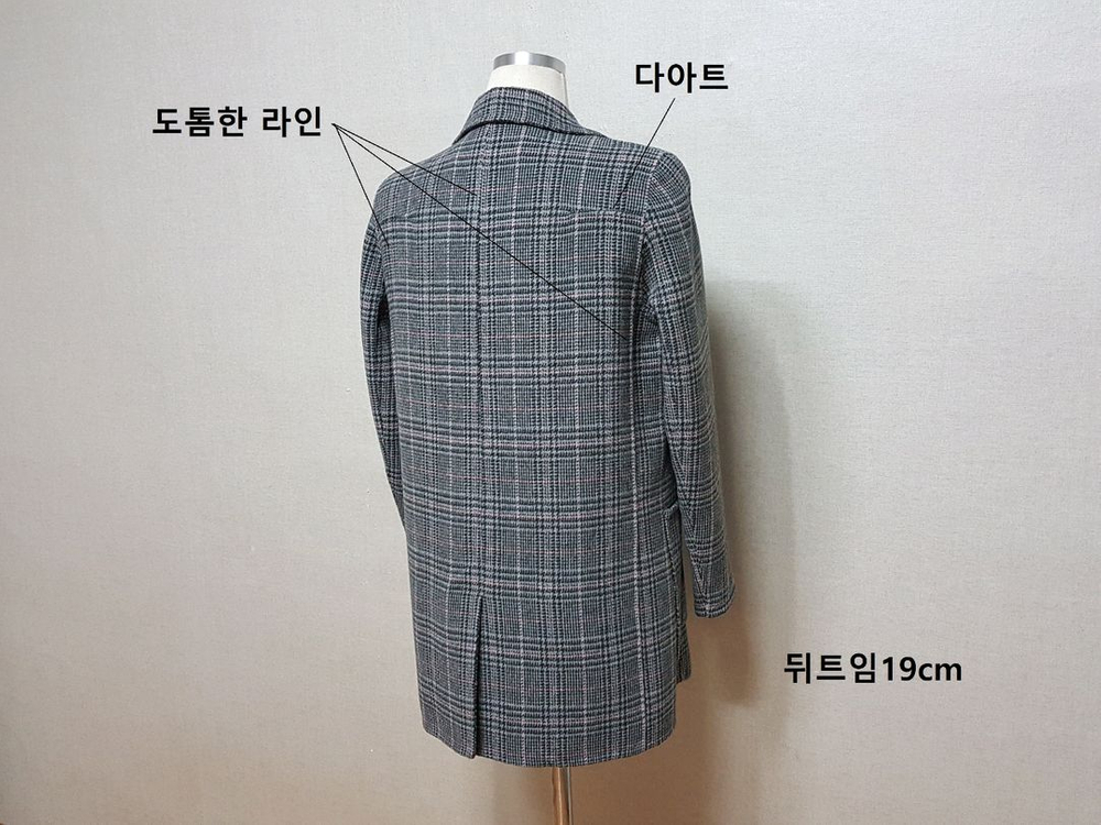 초봄용)지컷 핸드메이드 울 박시 여성자켓 55-66 상태우수--5