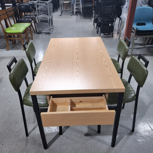 146번 식당 수저통테이블 서랍형 업소용식탁 음식점 식당용 4인용 식탁세트