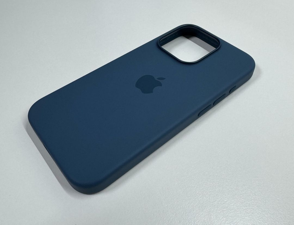 아이폰15프로 스톰블루 정품 실리콘케이스--1
