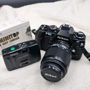 사은품+ 니콘 필름카메라 F-501 망원 줌렌즈 세트 필카 slr