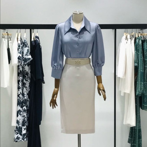 모조에스핀 고급 아이보리 벨트셋트 스커트 치마