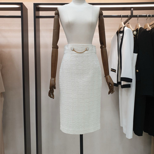 모조에스핀 고급 하이웨스트 아이보리 스커트 치마