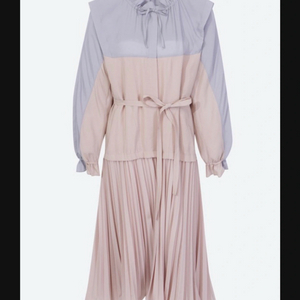 SJSJ 플리츠 배색 원피스