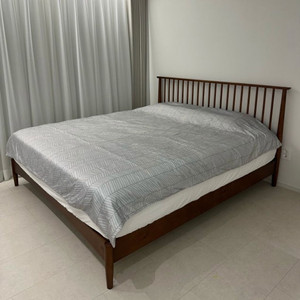 지누스 원목 침대 프레임 + 매트리스 세트 처분합니다! 린다 원목 침대 프레임 라지킹 토퍼 침실 이미지