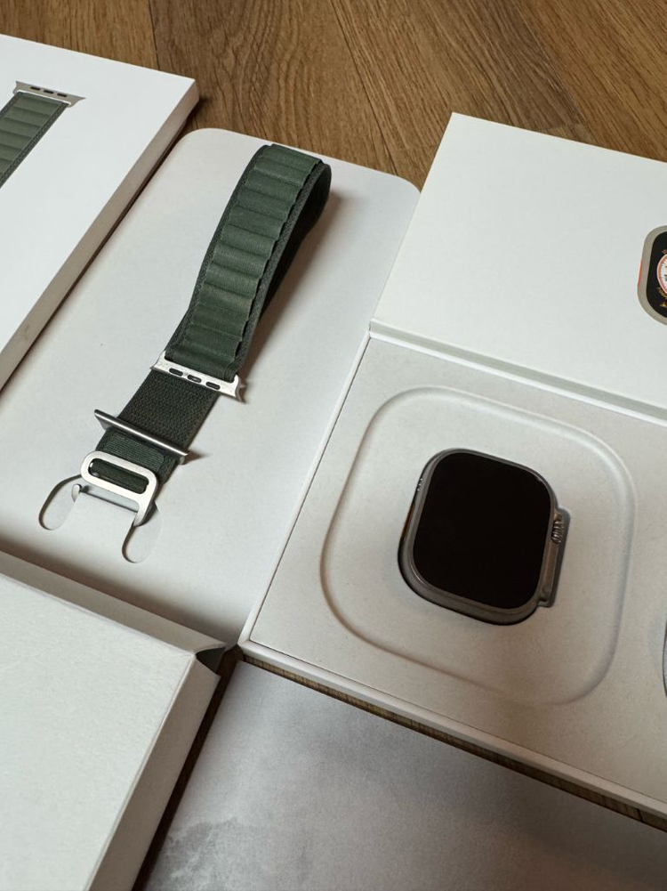 애플워치 울트라1 49mm 티타늄 셀룰러 풀박스 + 추가 스트랩 다수--3