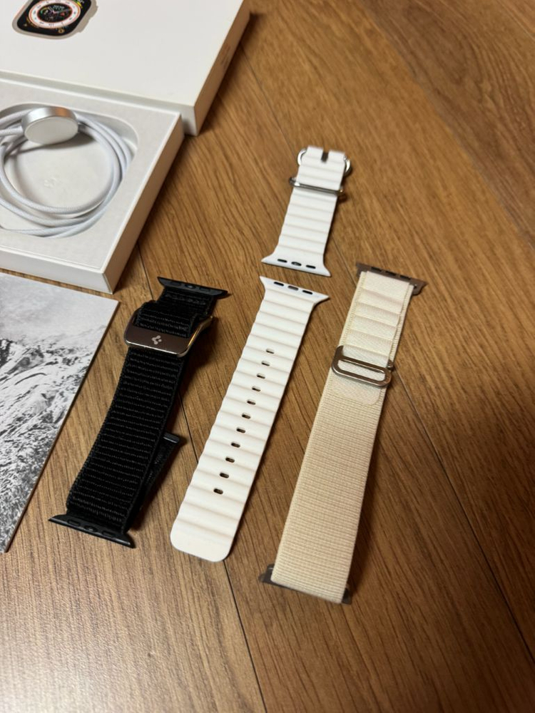 애플워치 울트라1 49mm 티타늄 셀룰러 풀박스 + 추가 스트랩 다수--5