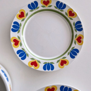 레어) 아라비아핀란드 콘니 샐러드 접시 (뒷면 깨칩)