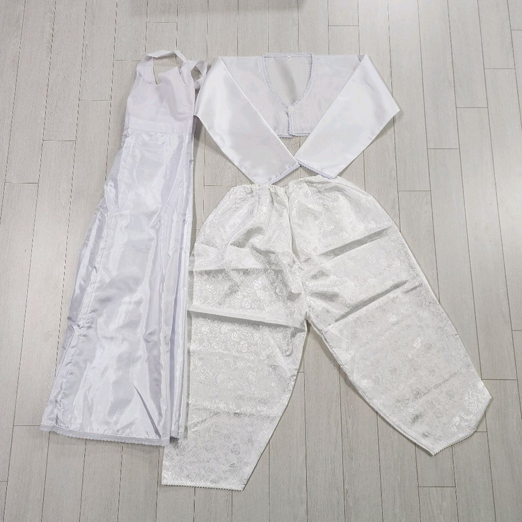 한복 저고리 두루마기 치마 속치마 속바지 속저고리 은혜주단 귀부인한복 혼주 예복 원피스 파란색 분홍색 목도리 여자--4