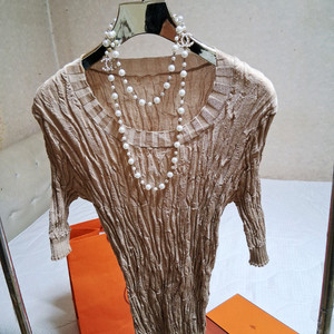 럭셔리 주름 쫄쫄이 상의