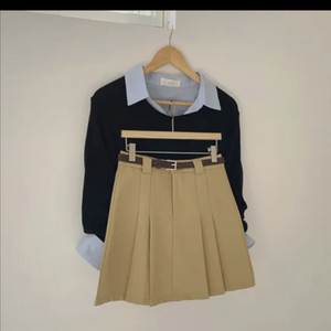 에이블리 벨트세트 미우 플리츠 스커트