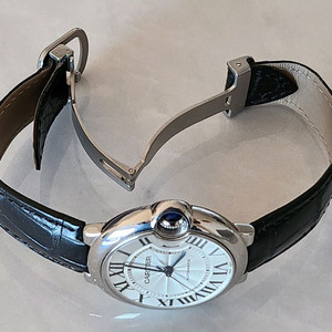 까르띠에 발롱블루 36mm용, 악어가죽 스트랩&디버클