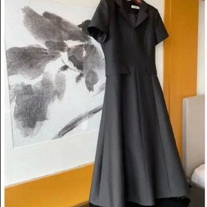 새옷) 엘레강스초이 울실크 블랙라벨 드레스 햅번 롱 원피스 반팔 이미지