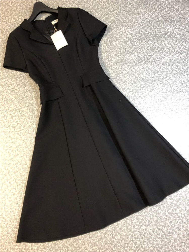 새옷) 엘레강스초이 울실크 블랙라벨 드레스 햅번 롱 원피스 반팔 이미지