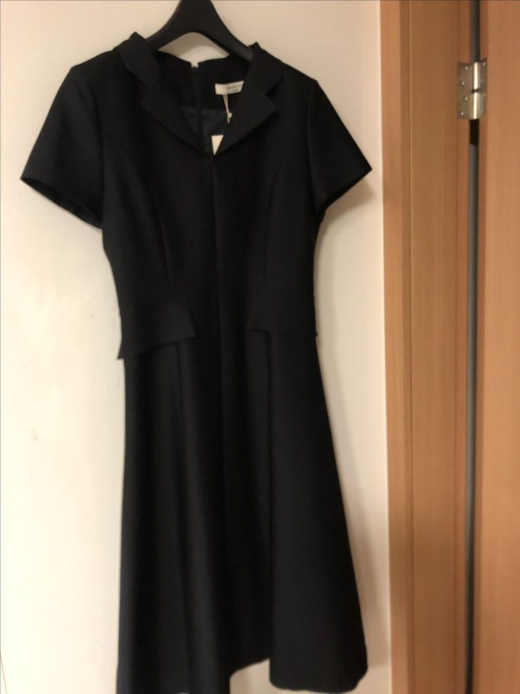 새옷) 엘레강스초이 울실크 블랙라벨 드레스 햅번 롱 원피스 반팔 이미지