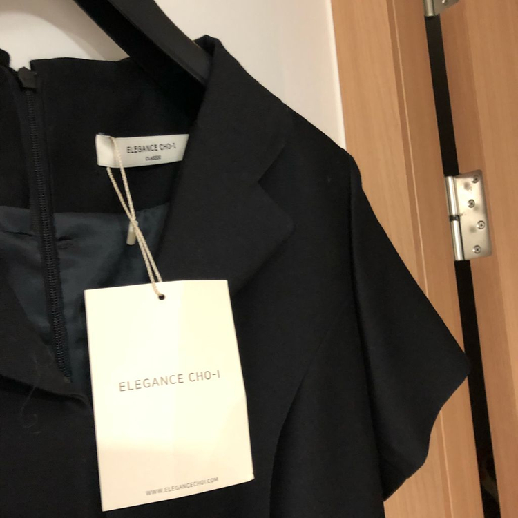 새옷) 엘레강스초이 울실크 블랙라벨 드레스 햅번 롱 원피스 반팔 이미지