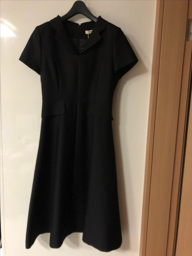 새옷) 엘레강스초이 울실크 블랙라벨 드레스 햅번 롱 원피스 반팔 이미지