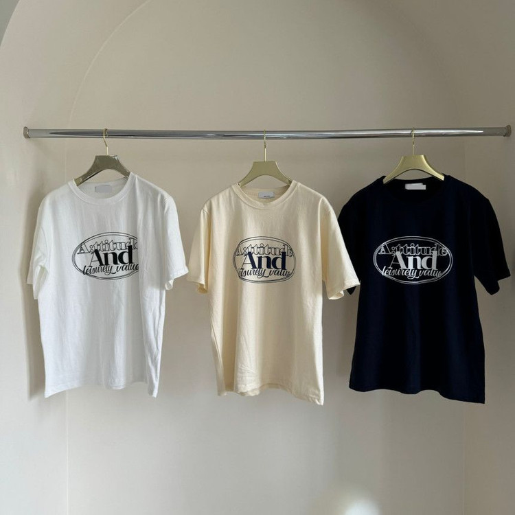 새상품) 레터링 여성 반팔티 박스티 반팔티셔츠 이미지