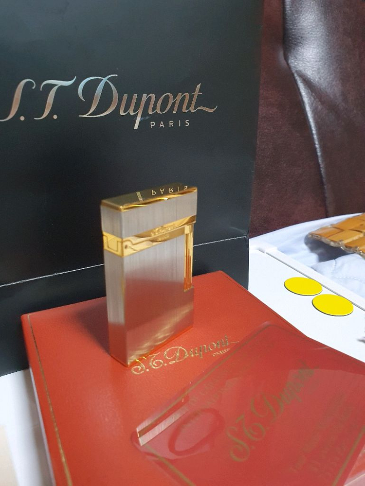 [풀세트] 듀퐁라이터 라인2 ca16841 산토스 브러쉬드 콤비 듀퐁 라이타 이미지