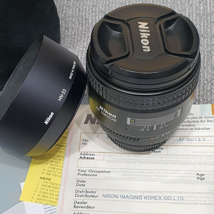 니콘 AF85mm f/1.8D 렌즈 (박스풀)--1