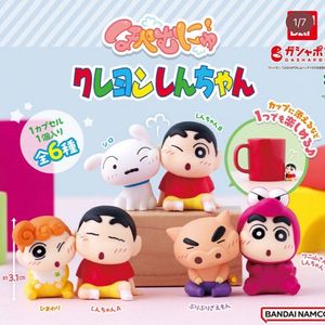 (미개봉 일괄) 짱구 호페무뉴 볼에 찰싹 볼꾸욱 가챠 짱아 흰둥이