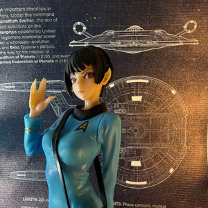 스타트렉 엔터프라이즈호 피규어+설계도포스터